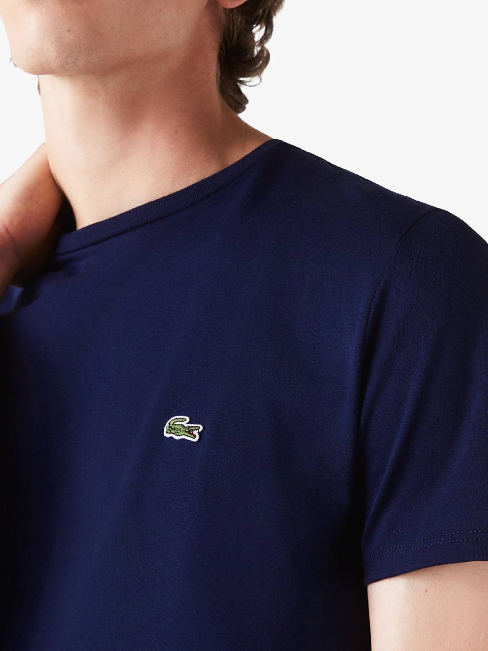 LACOSTE T-shirt In Cotone Blu