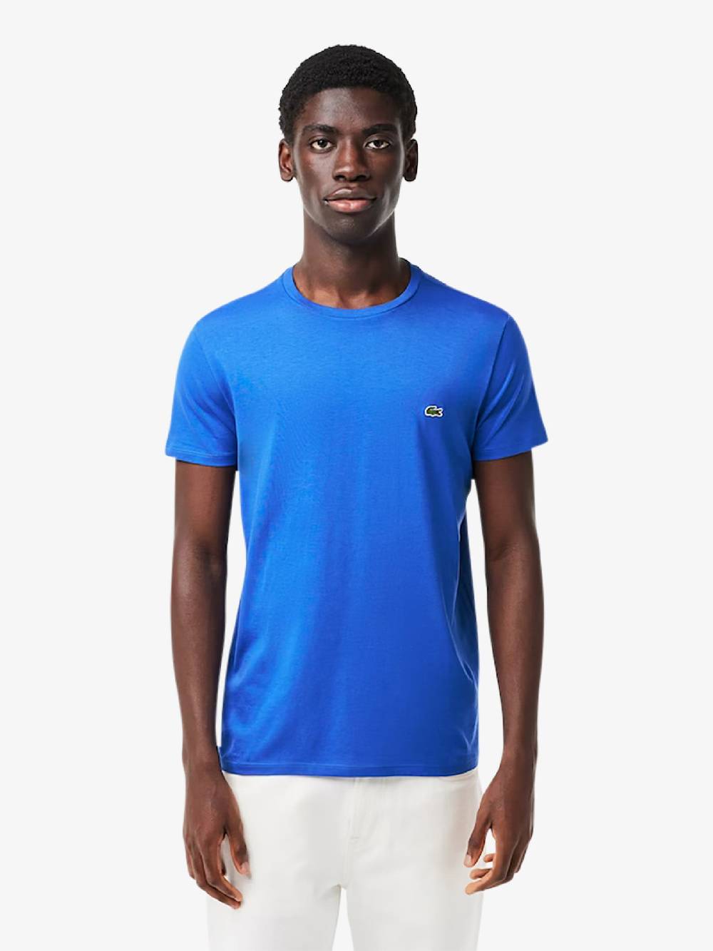 LACOSTE T-shirt In Cotone Blu