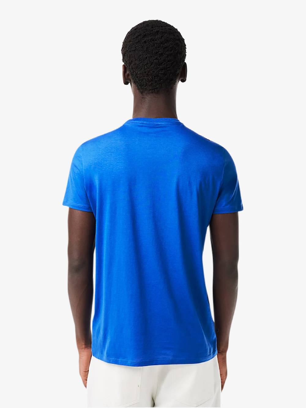 LACOSTE T-shirt In Cotone Blu