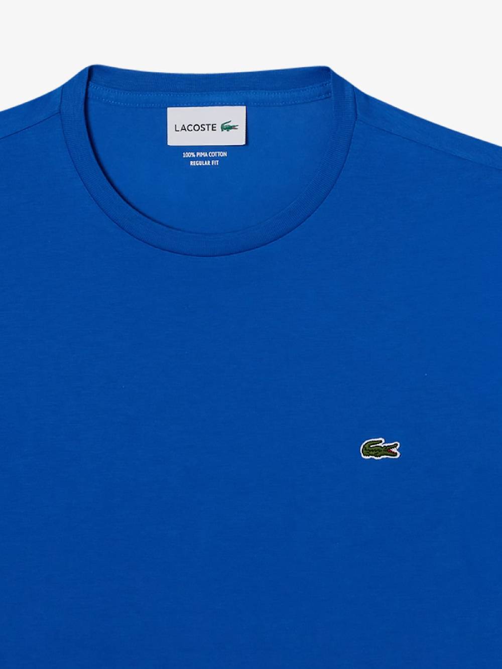 LACOSTE T-shirt In Cotone Blu