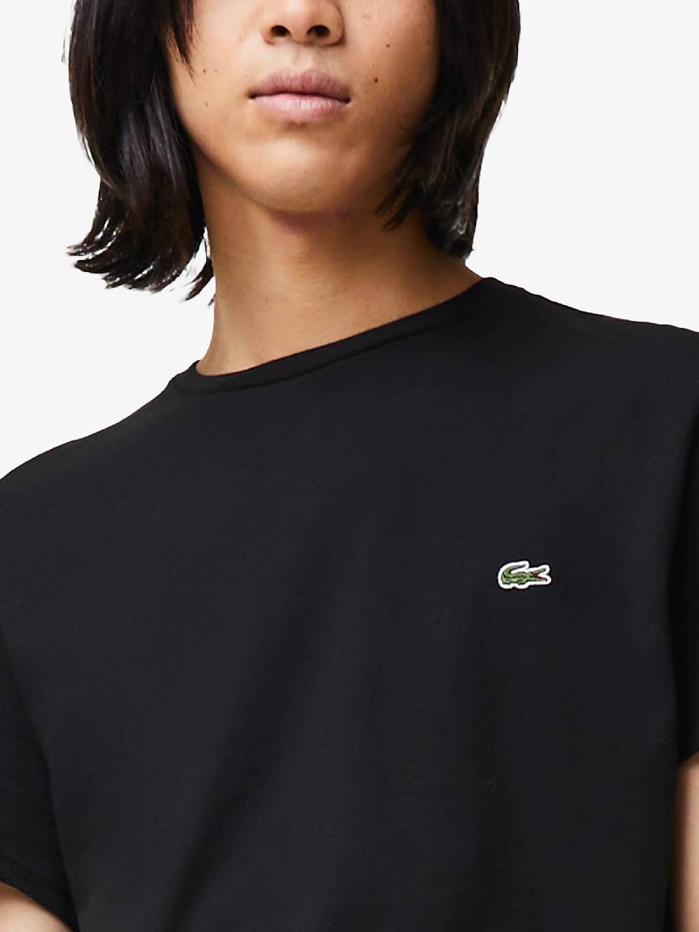 LACOSTE T-shirt In Cotone Nero