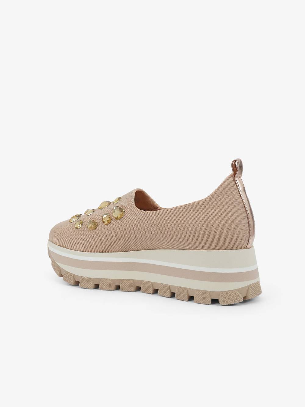 LORENZO MARI Mocassini DEA01 Donna Tessuto Beige