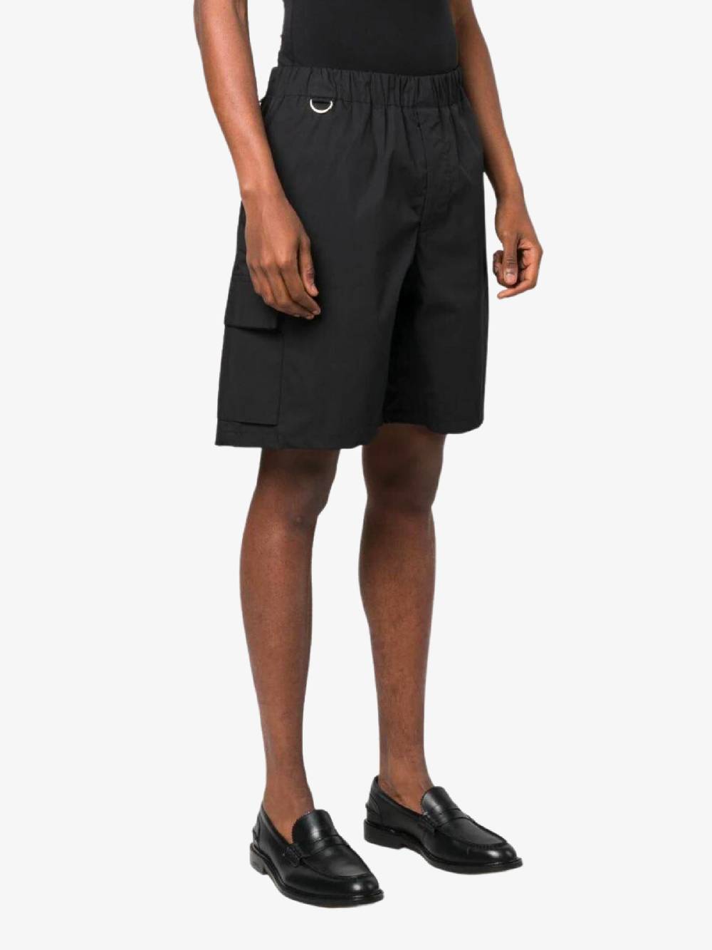 LOW BRAND Bermuda Con Tascone Uomo In Cotone Nero