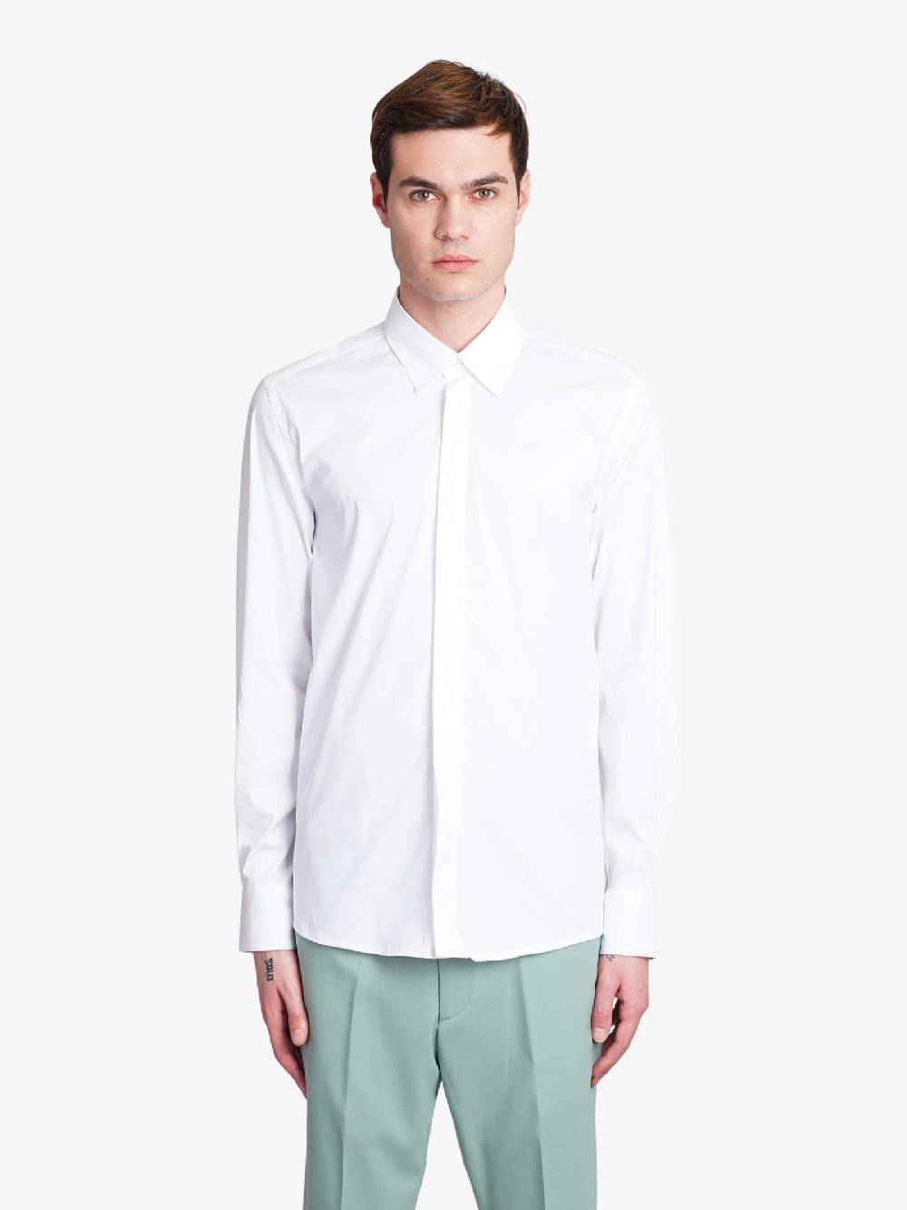 LOW BRAND Camicia Dritta S96 Popeline Uomo Bianca