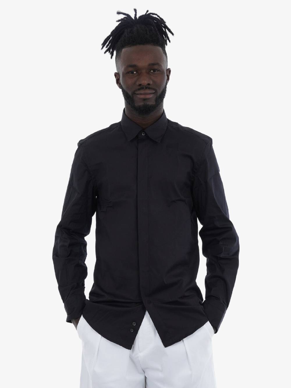 LOW BRAND Camicia Popeline Comfort Uomo Nera