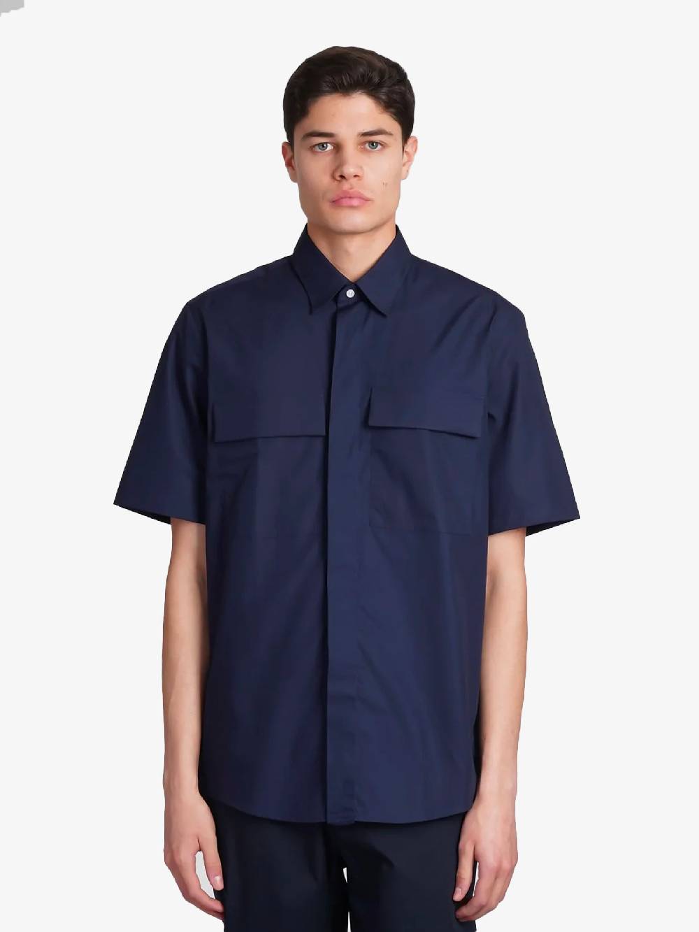 LOW BRAND Camicia Uomo Blu Scuro In Cotone