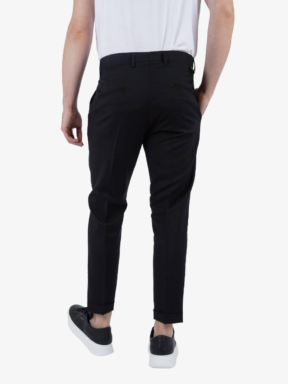 LOW BRAND Pantalone Cooper Uomo In Lana Nero