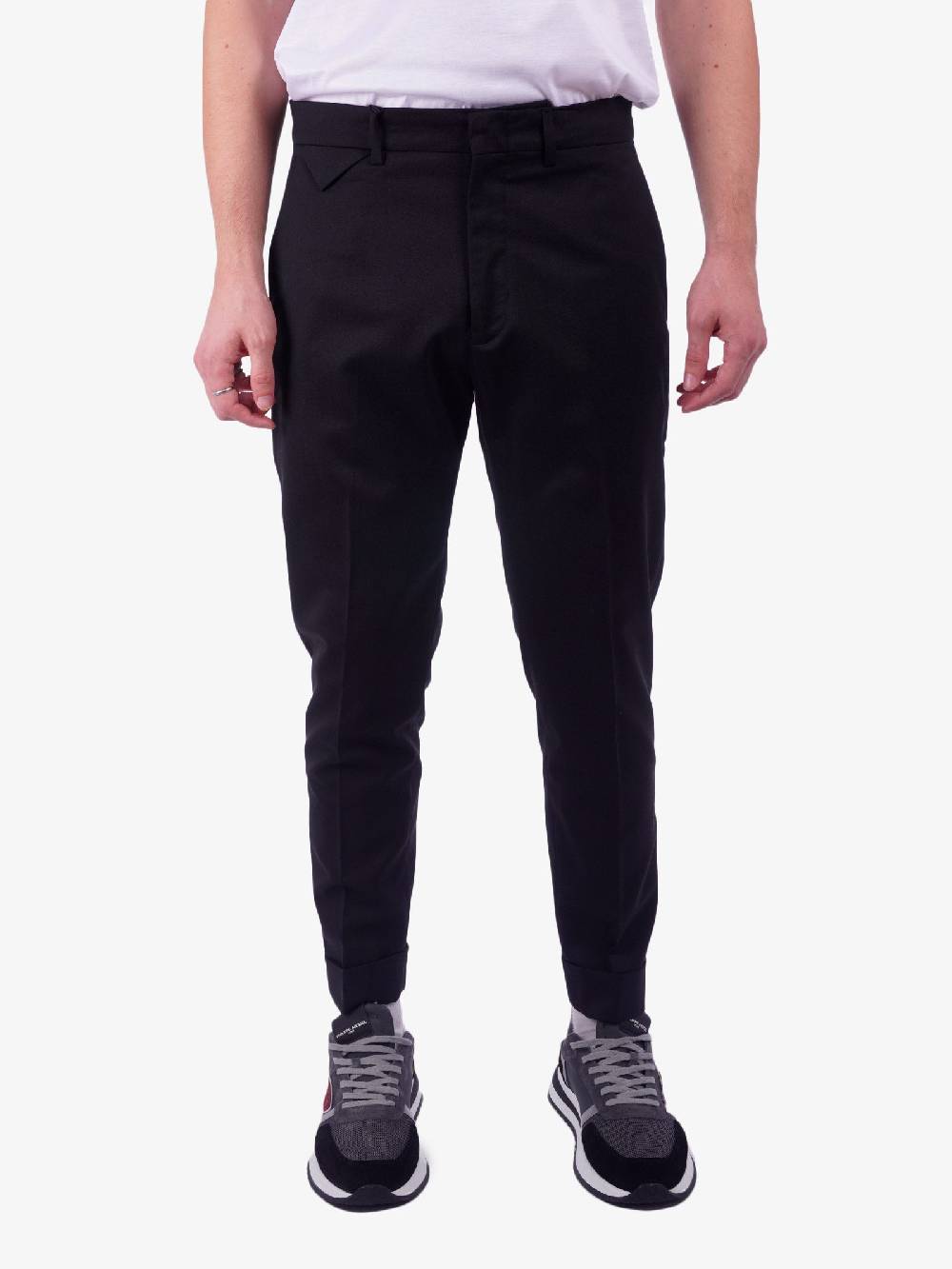 LOW BRAND Pantalone Slim Uomo Nero
