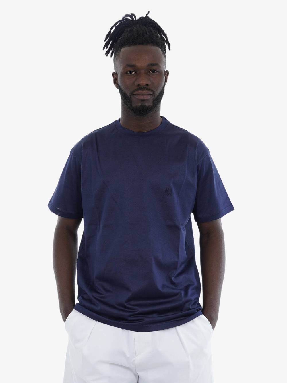 LOW BRAND T-shirt Rose Uomo Cotone Blu Con Logo