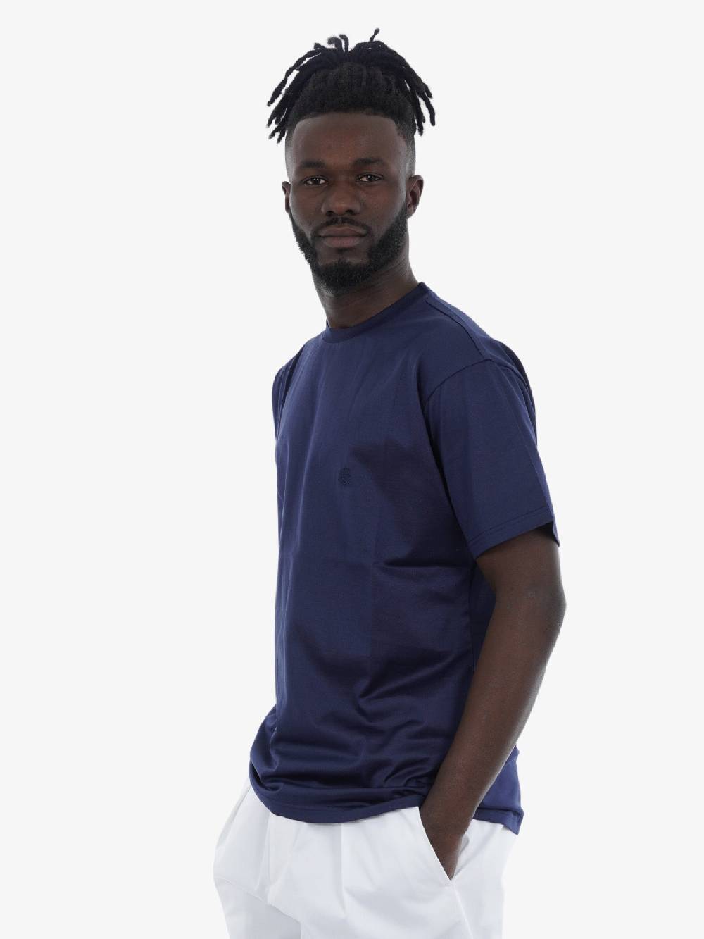 LOW BRAND T-shirt Rose Uomo Cotone Blu Con Logo