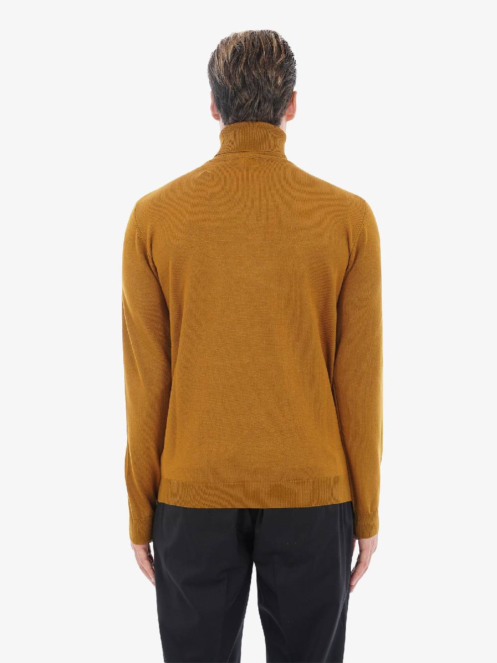 SSEINSE Maglia A Collo Alto 2501SS Uomo In Misto Viscosa Senape