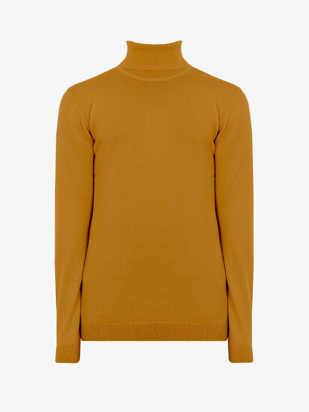 SSEINSE Maglia a collo alto 2501SS uomo in misto viscosa senape