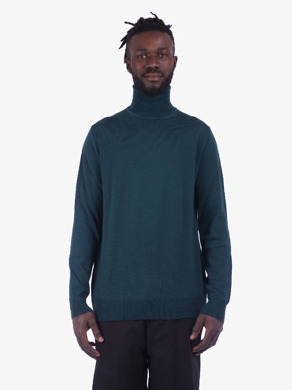GOLDEN CRAFT Maglia A Collo Alto In Lana Merino Uomo Verde