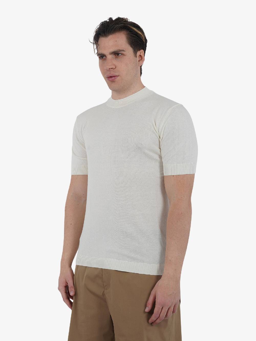 CAPRI VICE Maglia A Maniche Corte CPVS24MG02 Uomo Cotone Panna