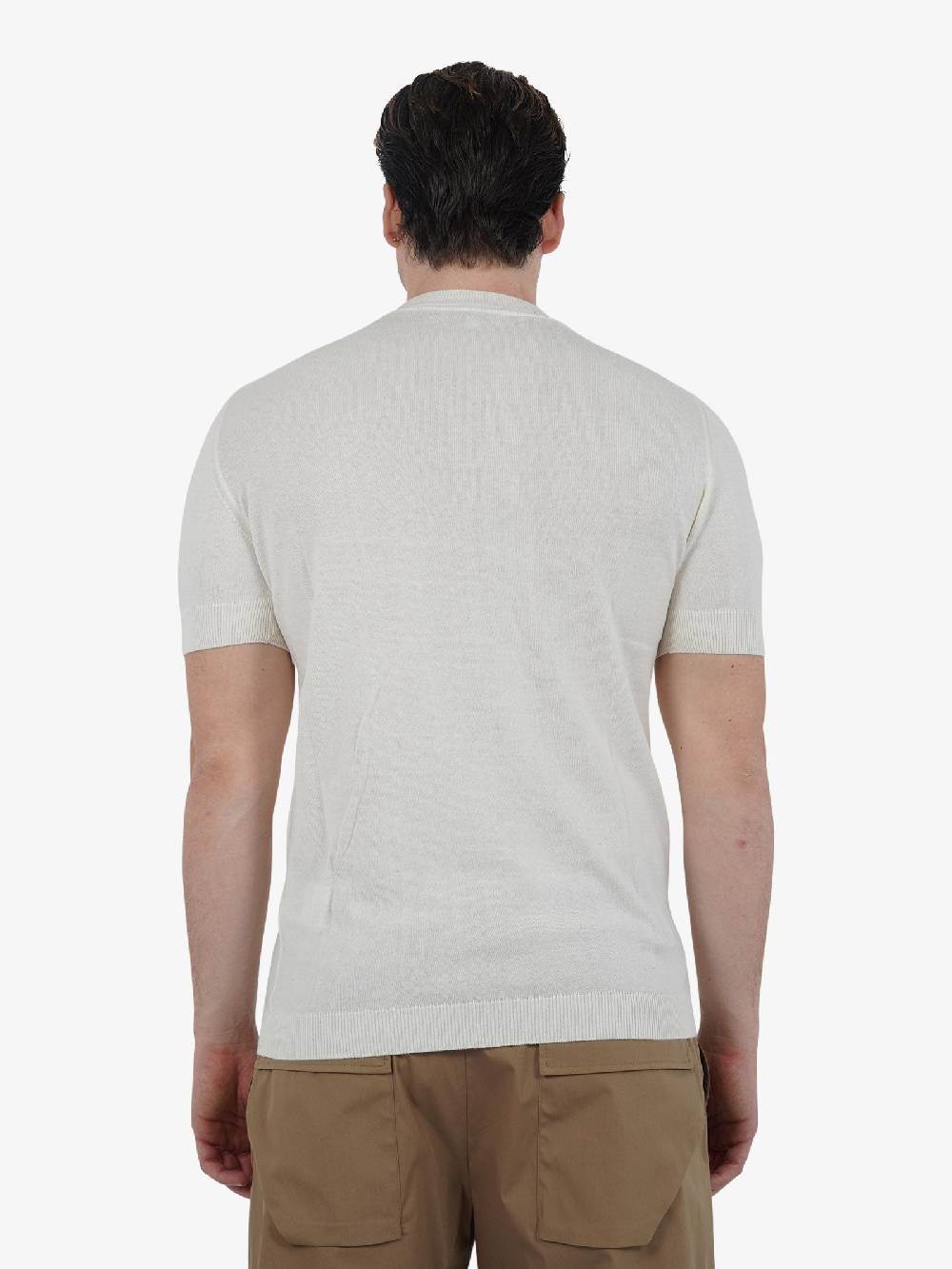 CAPRI VICE Maglia A Maniche Corte CPVS24MG02 Uomo Cotone Panna