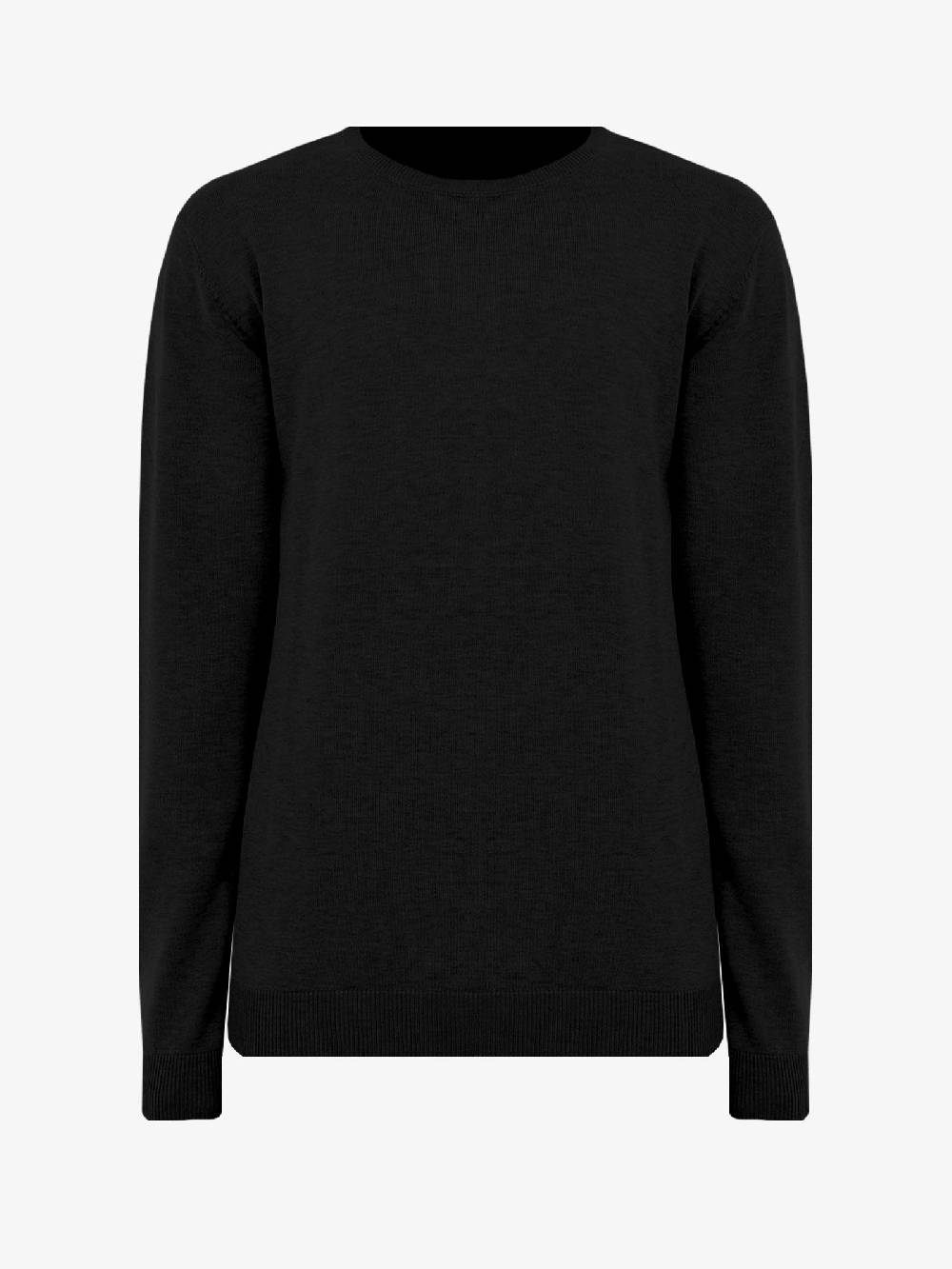 SSEINSE Maglia a maniche lunghe 2500SS uomo in misto viscosa nero