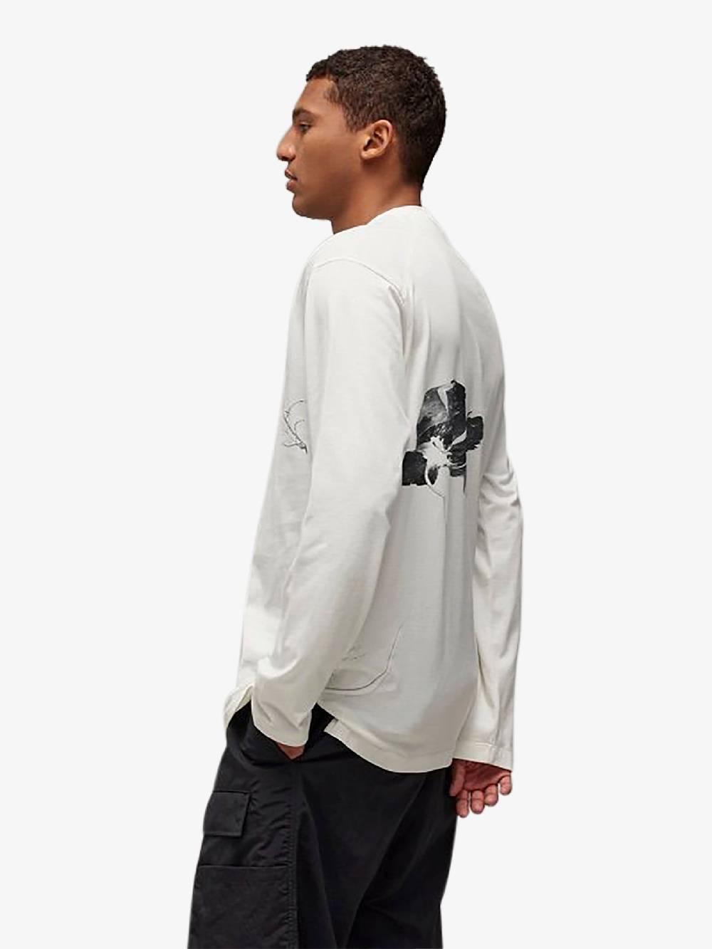 Y-3 Maglia A Maniche Lunghe Graphic IV7742 Unisex Bianco