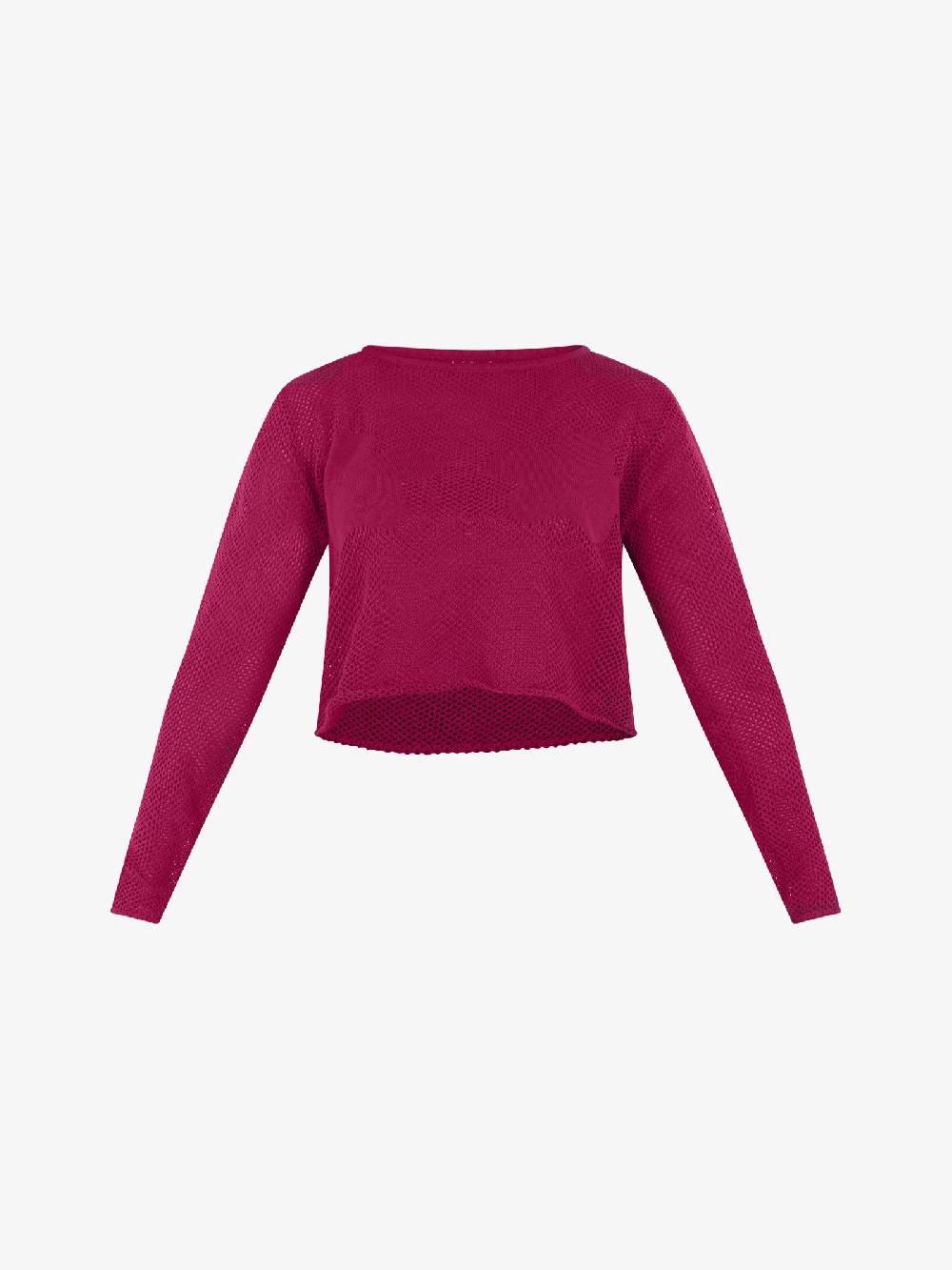 GLAMOROUS Maglia A Maniche Lunghe HC0260 Donna Cotone Fucsia