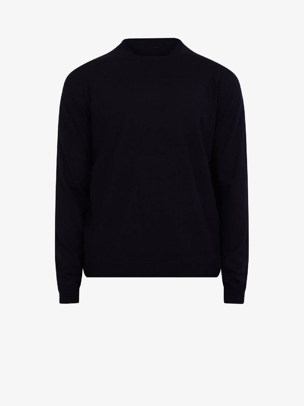 LOW BRAND Maglia a maniche lunghe K139 doppio girocollo uomo in lana blu scuro