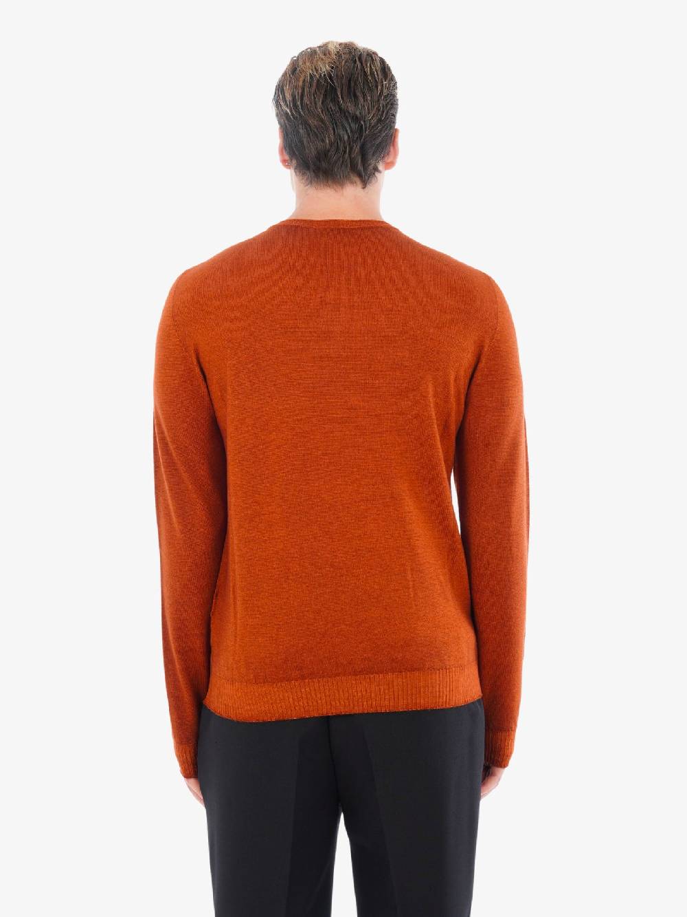 AROVESCIO Maglia A Maniche Lunghe M2001/2231 Uomo In Lana Arancione