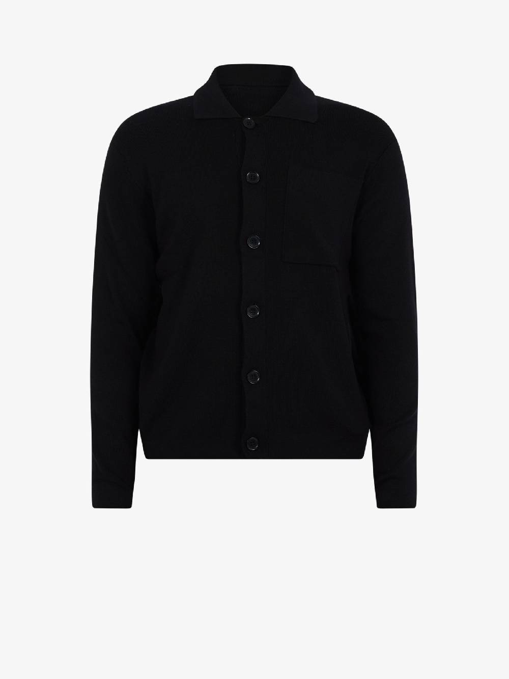 GAZZARRINI Maglia a maniche lunghe MI430 uomo nero con tasca