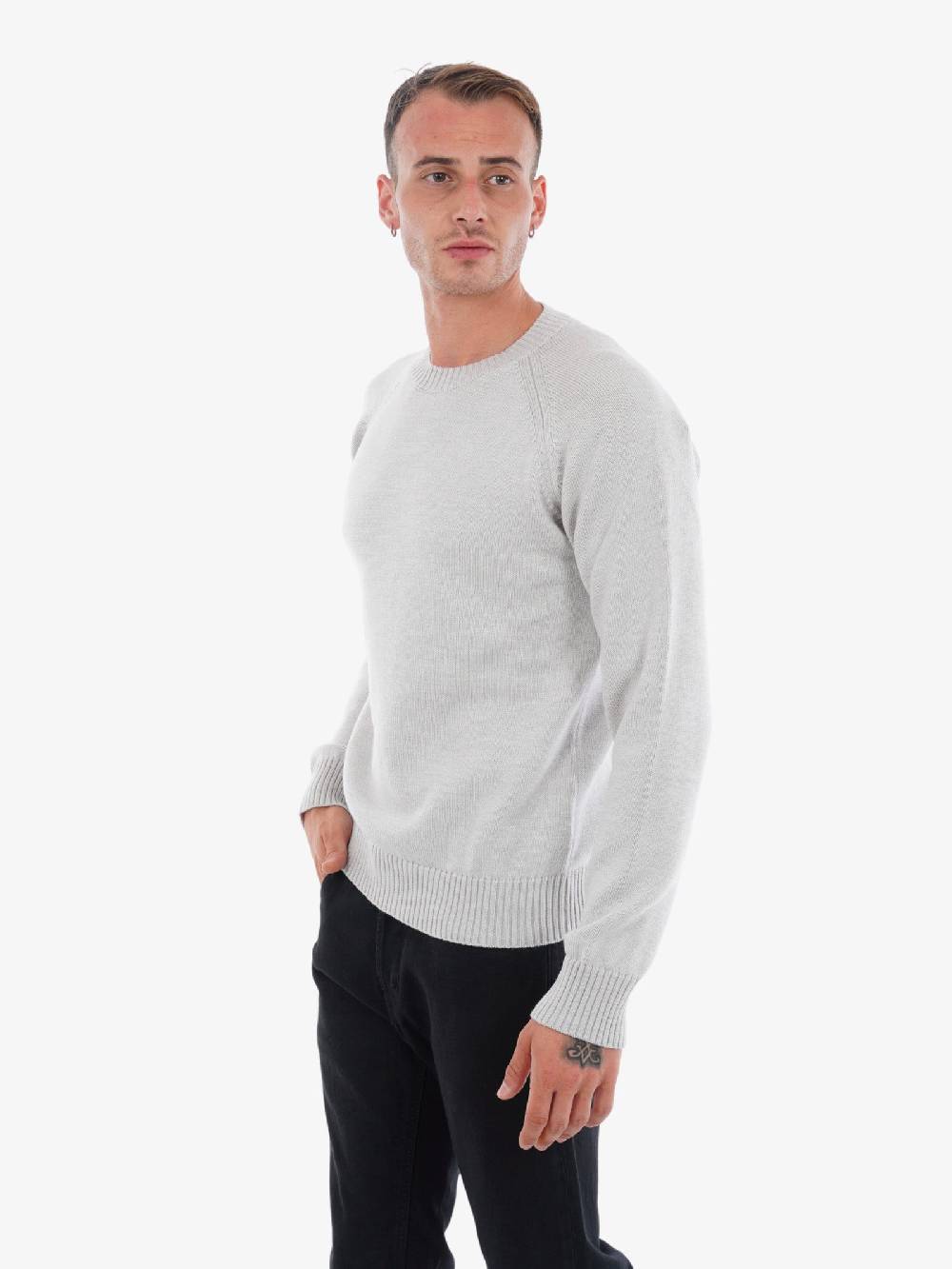 PAOLO PECORA Maglia A Maniche Lunghe Regular A05170101912 Uomo In Lana Beige