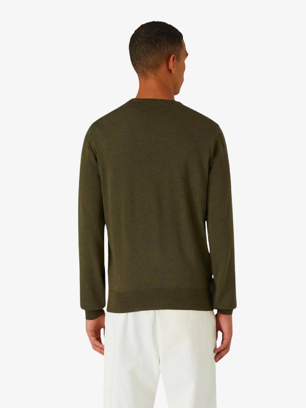 K-WAY Maglia A Maniche Lunghe Sebastien Uomo Verde In Lana Merino