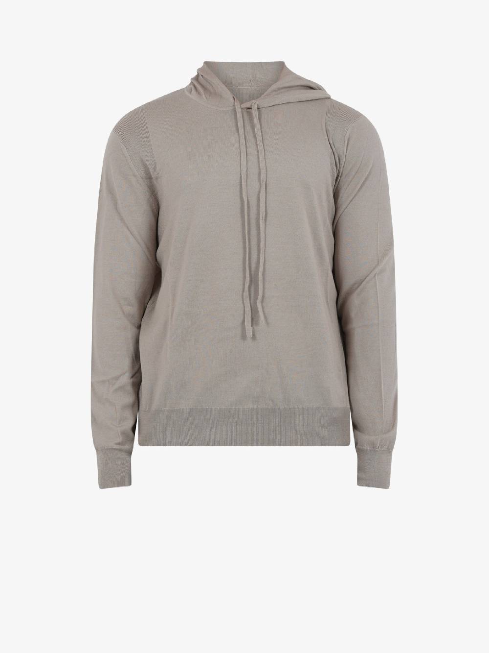 LOW BRAND Maglia con cappuccio K138 extrafine uomo in lana merino beige