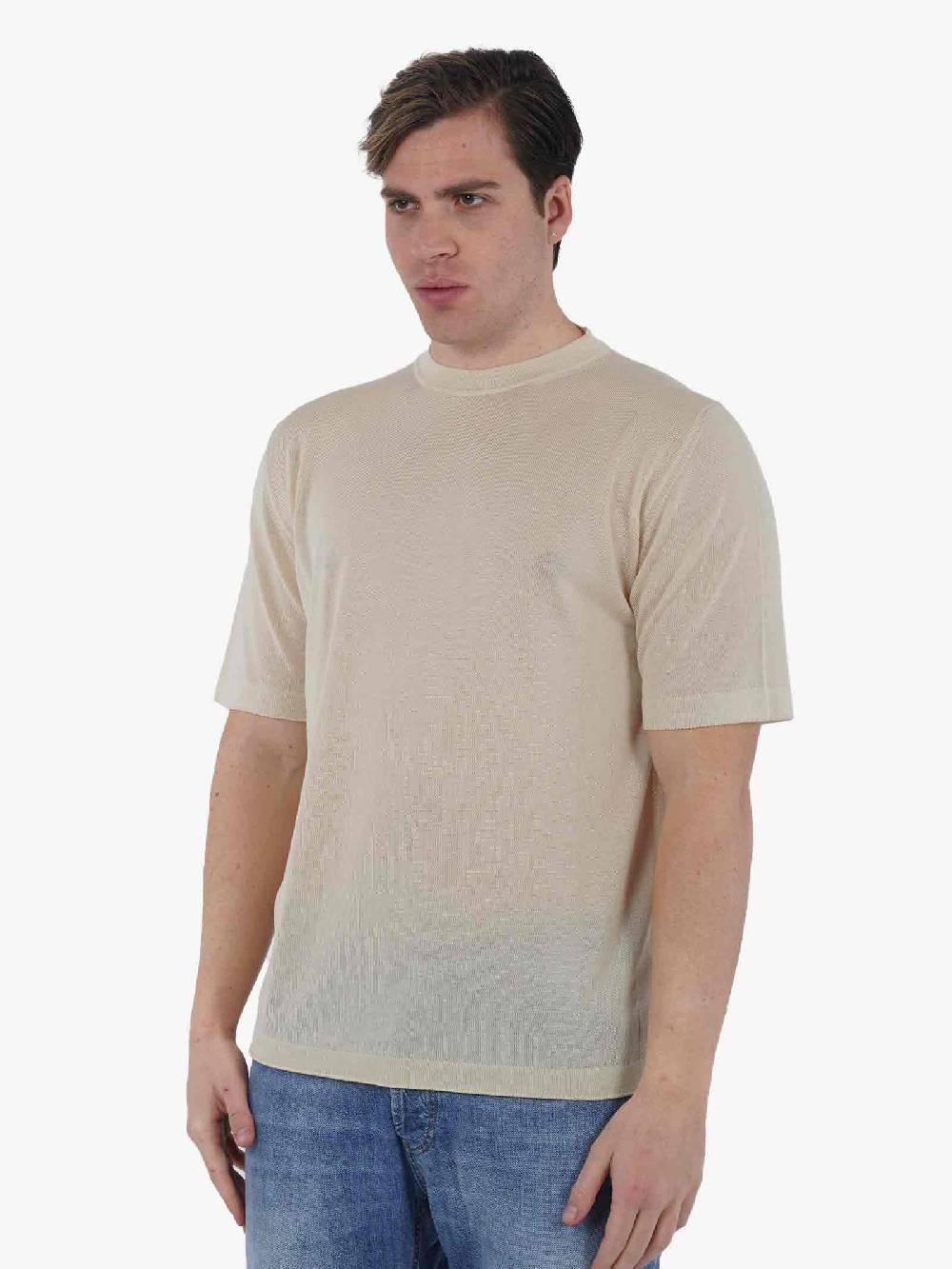 GRIFONI Maglia Girocollo M/M GR110009/134 Uomo Cupro Beige