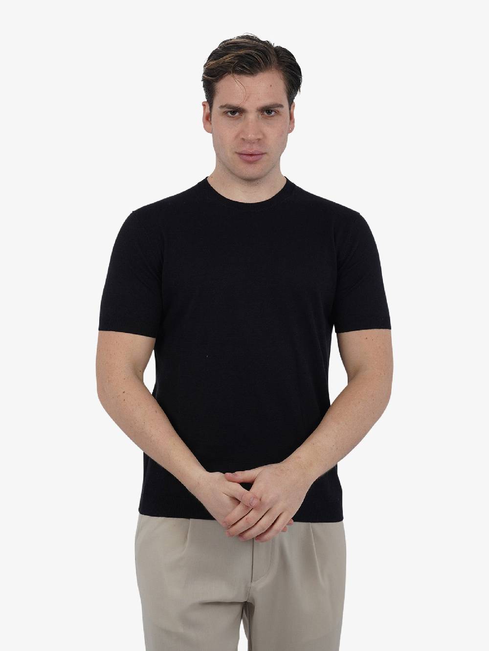 LOW BRAND Maglia K123 Jumper L1MSS246670 uomo seta nero