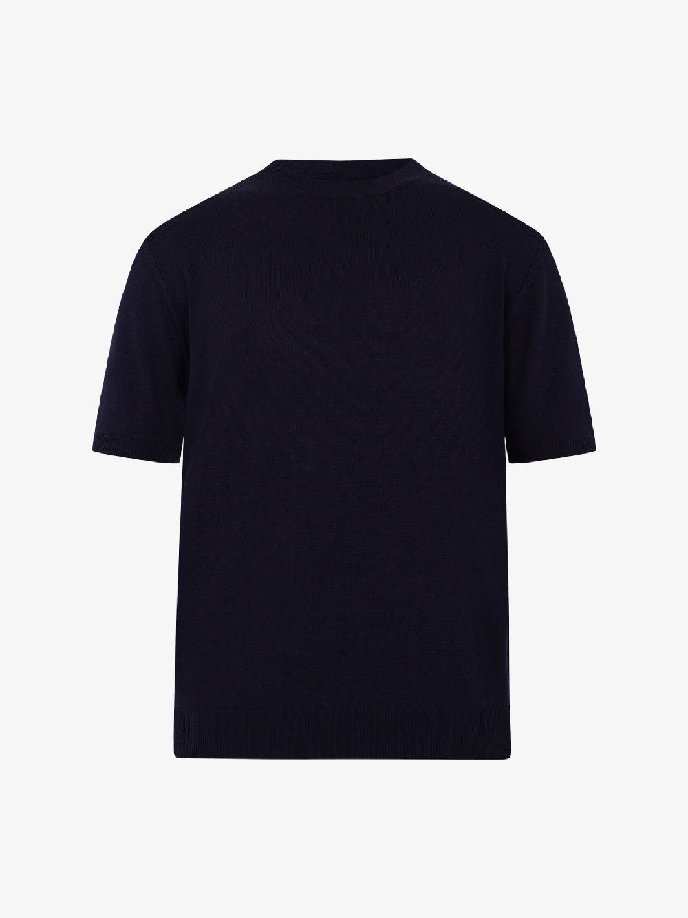 WHITE OVER Maglia Regular Girocollo ML/001 Uomo Viscosa Blu