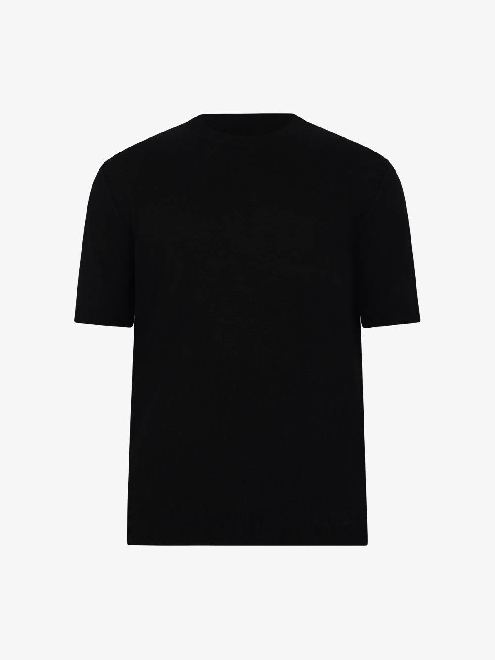 WHITE OVER Maglia Regular Girocollo ML/001 Uomo Viscosa Nero