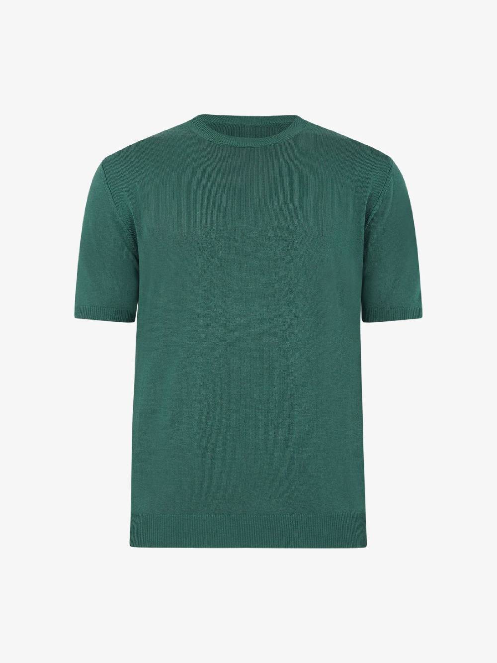 WHITE OVER Maglia Regular Girocollo ML/001 Uomo Viscosa Verde
