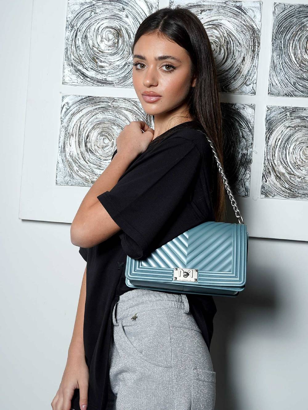 MARC ELLIS Borse A Spalla FLAT M Donna In Pvc Blu