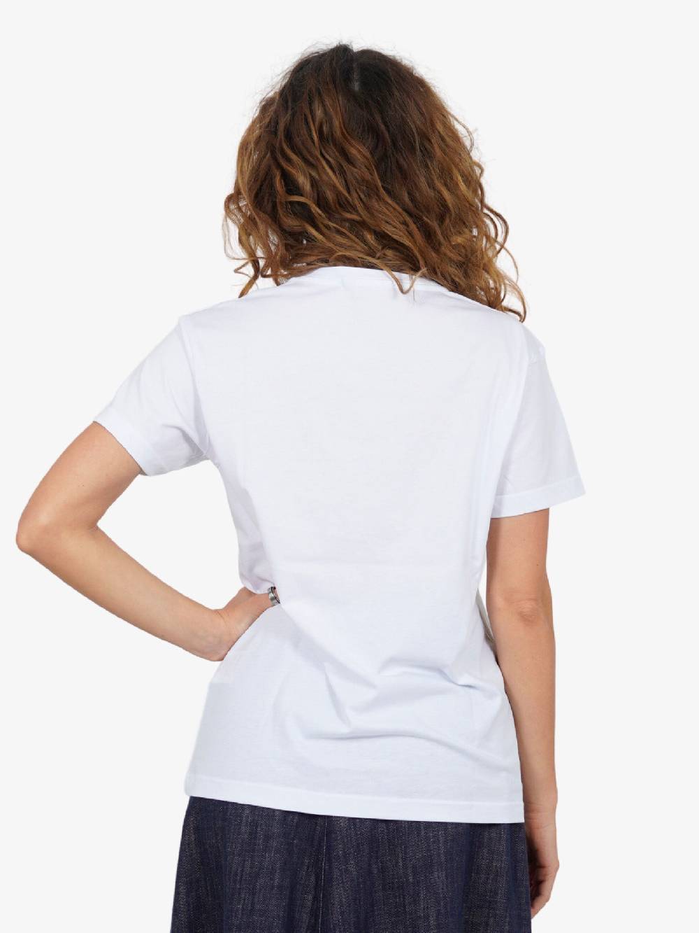 MARC ELLIS T-Shirt Donna Bianca Con Strass Logo