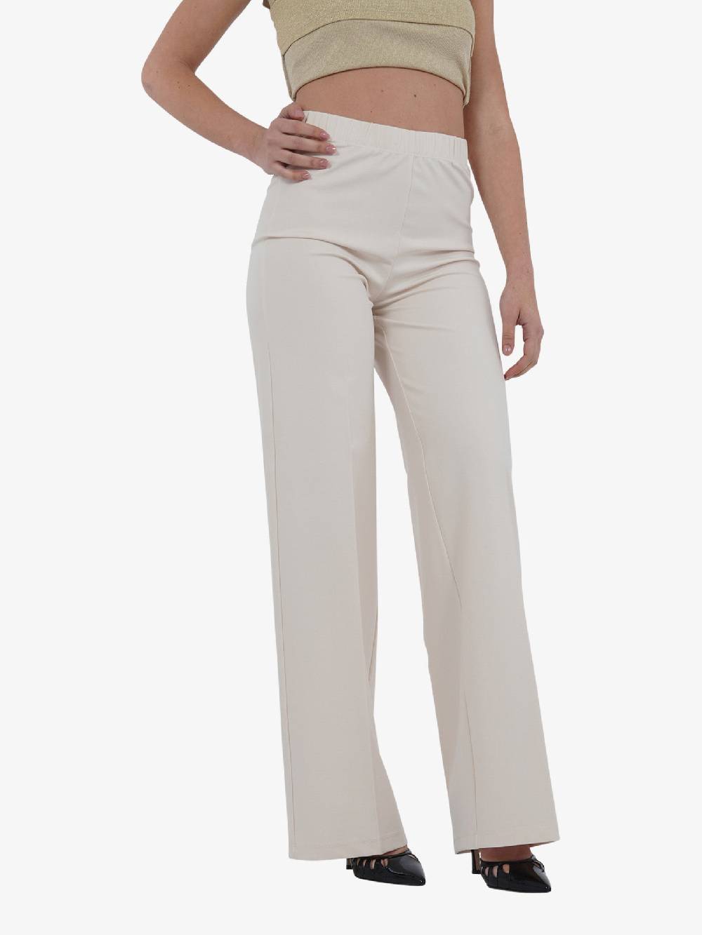 MARIUCCIA Pantalone MMD3129 Donna Viscosa Panna