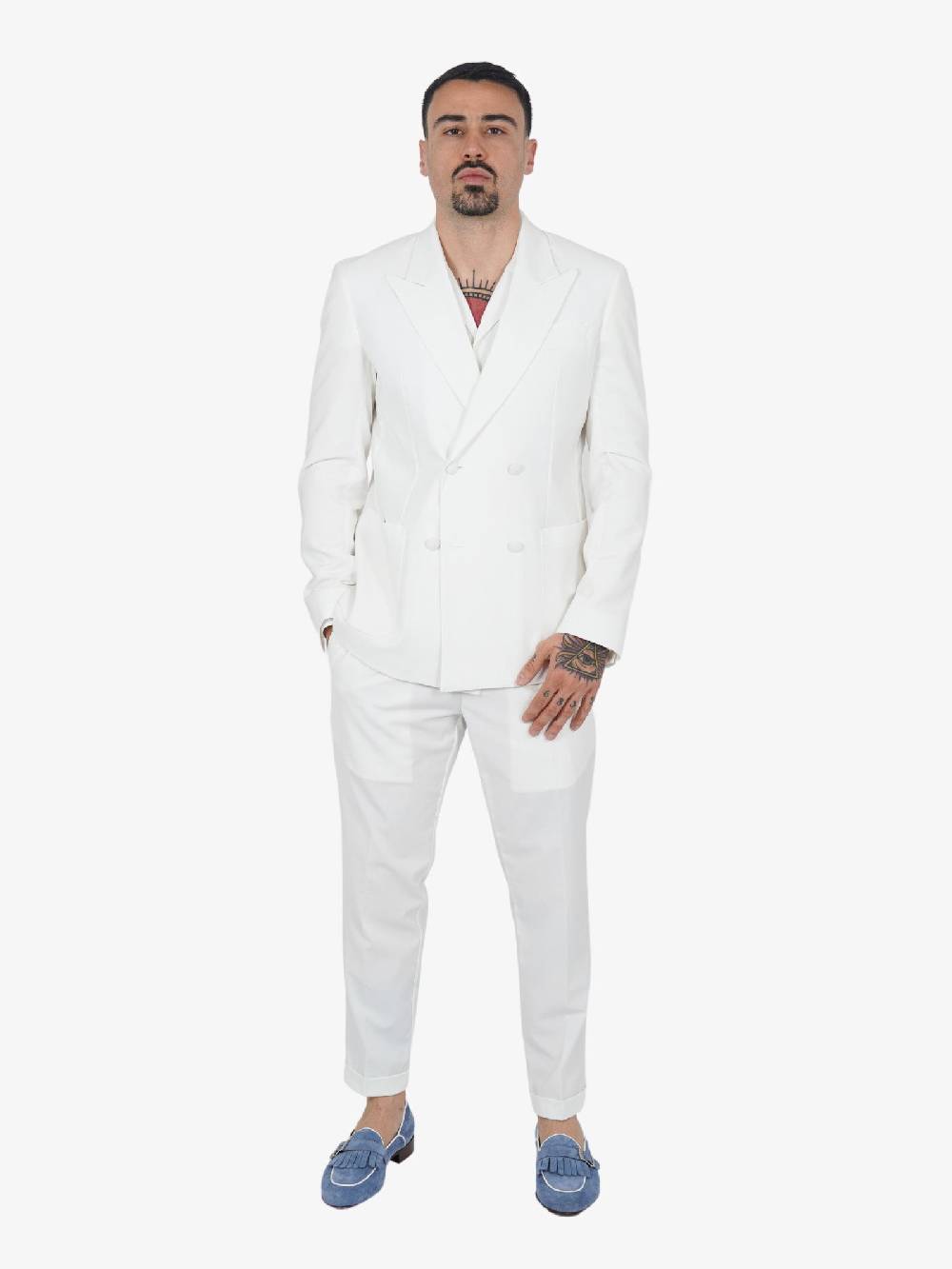 MARSEM Completo Elegante Doppiopetto Uomo Burro