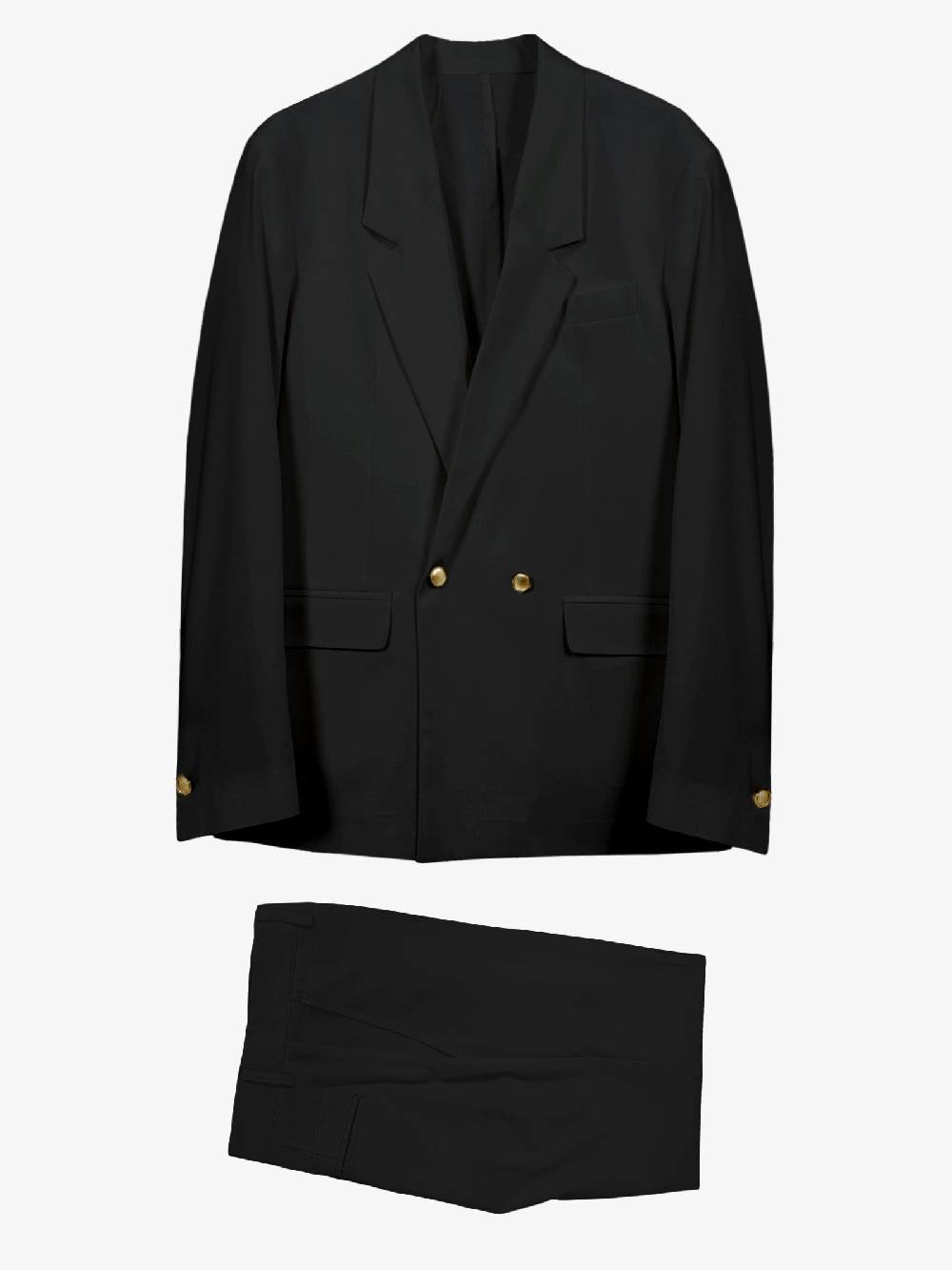 MARSEM Completo elegante doppiopetto uomo nero/oro