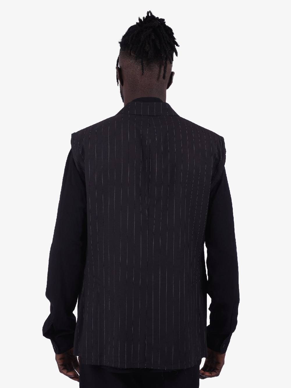 MARSEM Gilet Gessato Uomo Nero