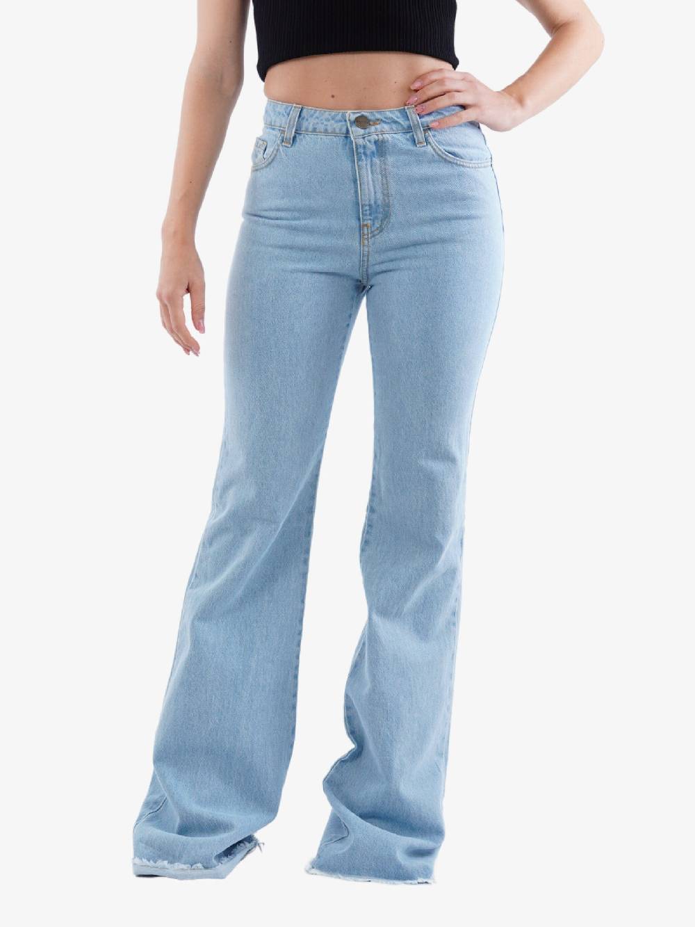 MARSEM Jeans A Gamba Larga Donna Denim