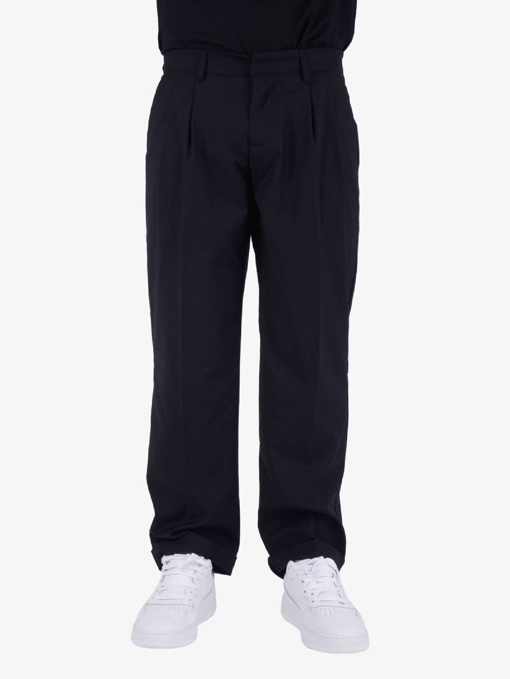 MARSEM Pantalone A Gamba Dritta Uomo Nero