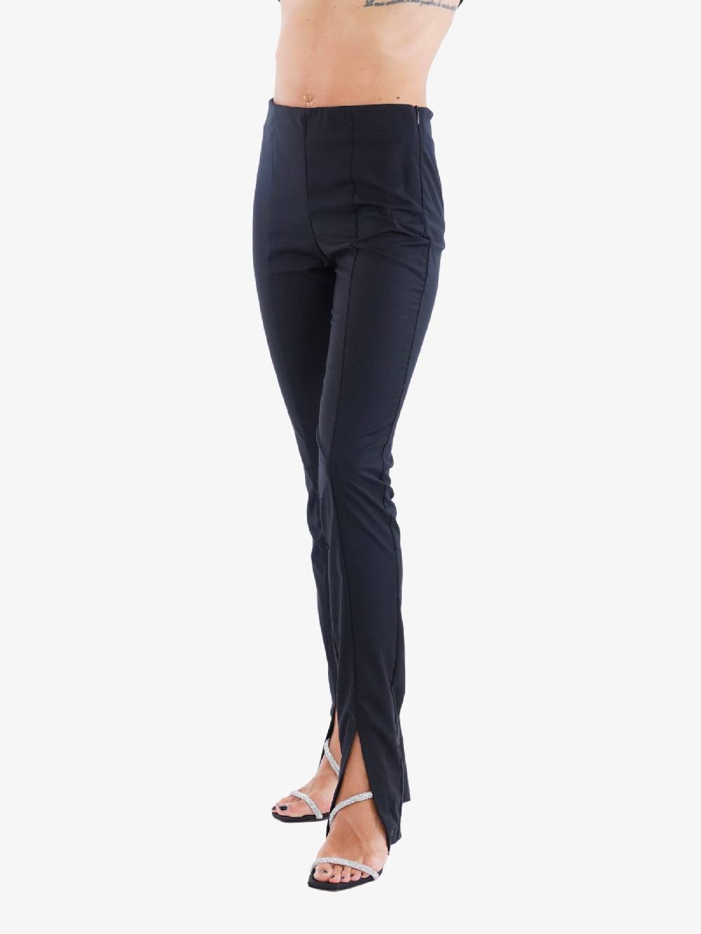 MARSEM Pantalone A Vita Alta Donna Nero