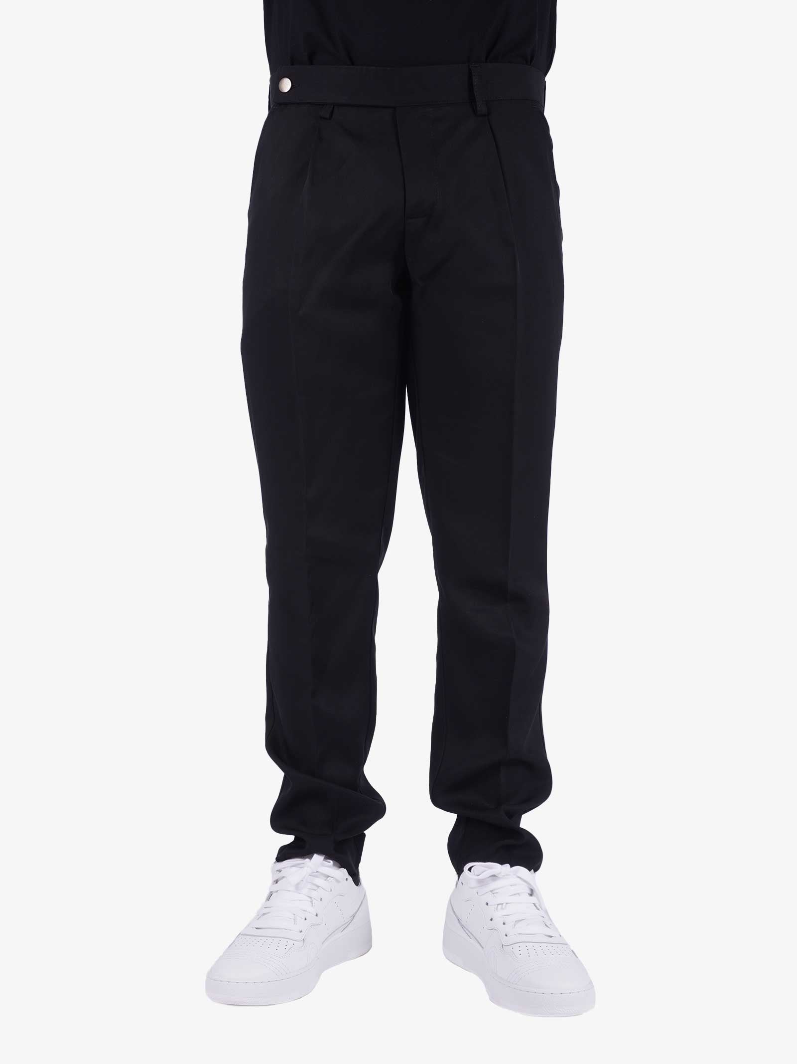 MARSEM Pantalone con pences uomo nero