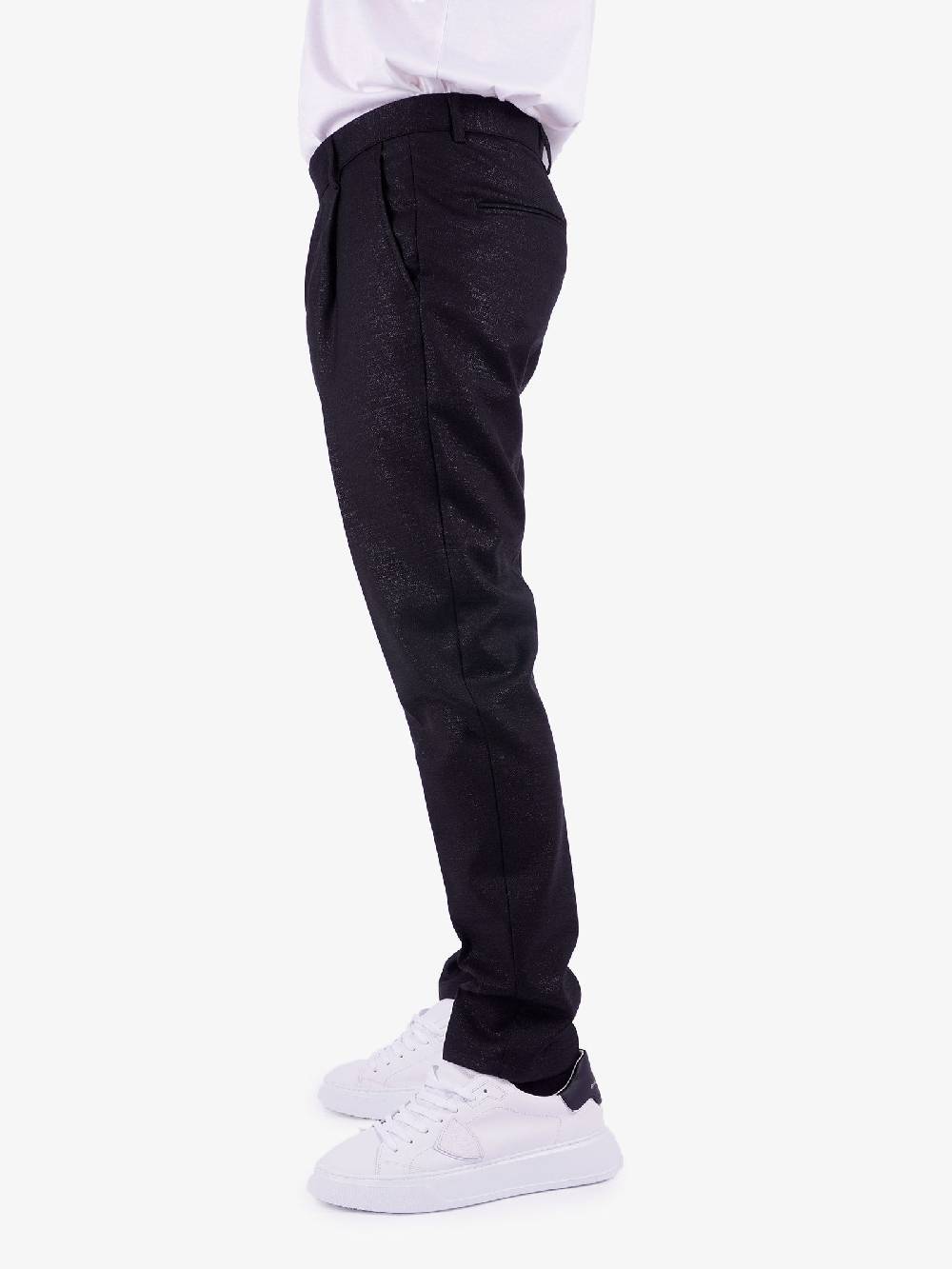 MARSEM Pantalone In Misto Lana Uomo Nero