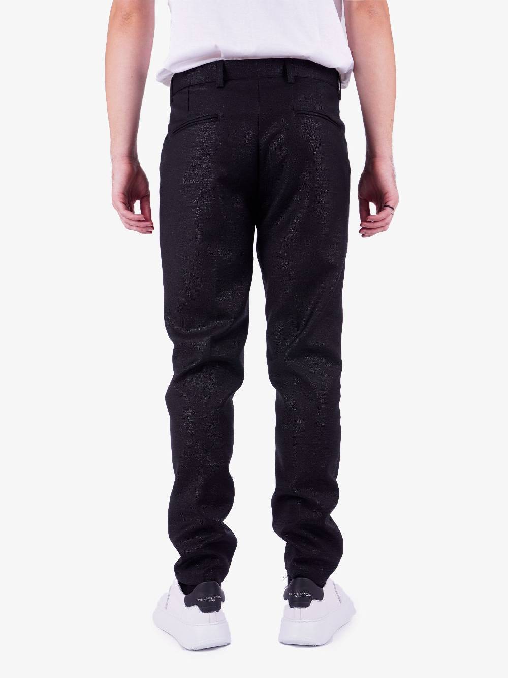 MARSEM Pantalone In Misto Lana Uomo Nero