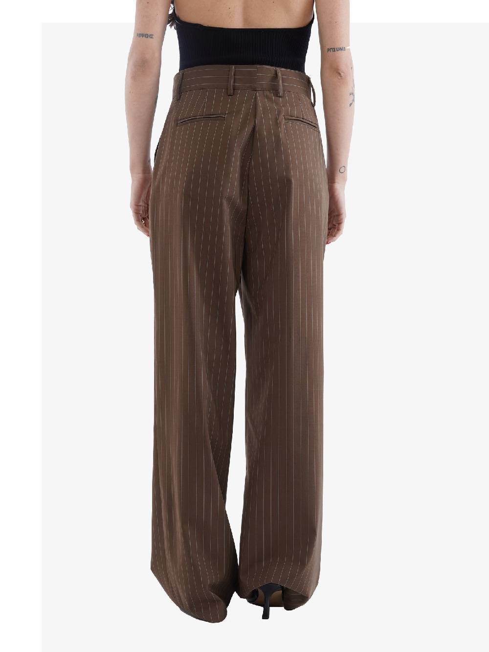 MARSEM Pantaloni Donna Poliestere Marrone Modello