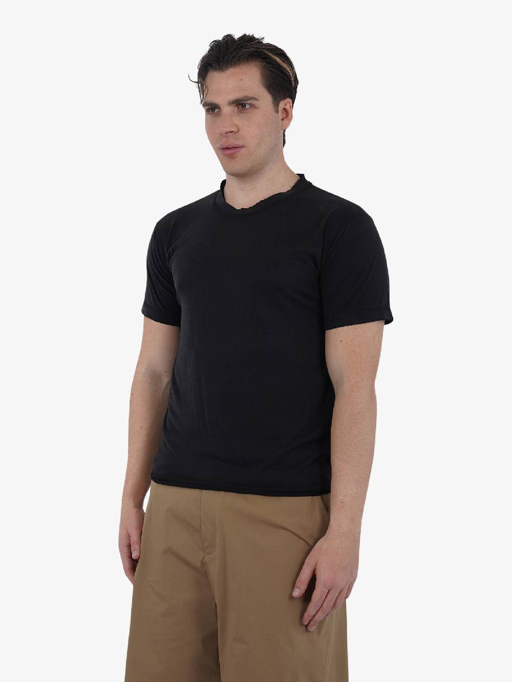 MARSEM T-shirt Girocollo EMA-VIS10 Uomo Modal Nero