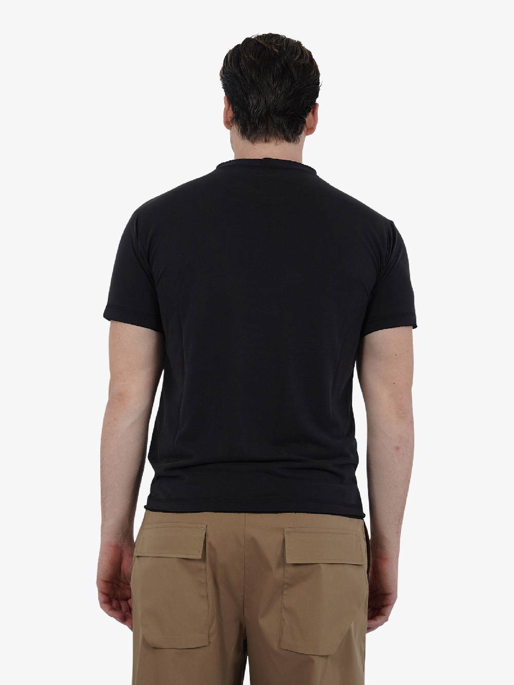 MARSEM T-shirt Girocollo EMA-VIS10 Uomo Modal Nero