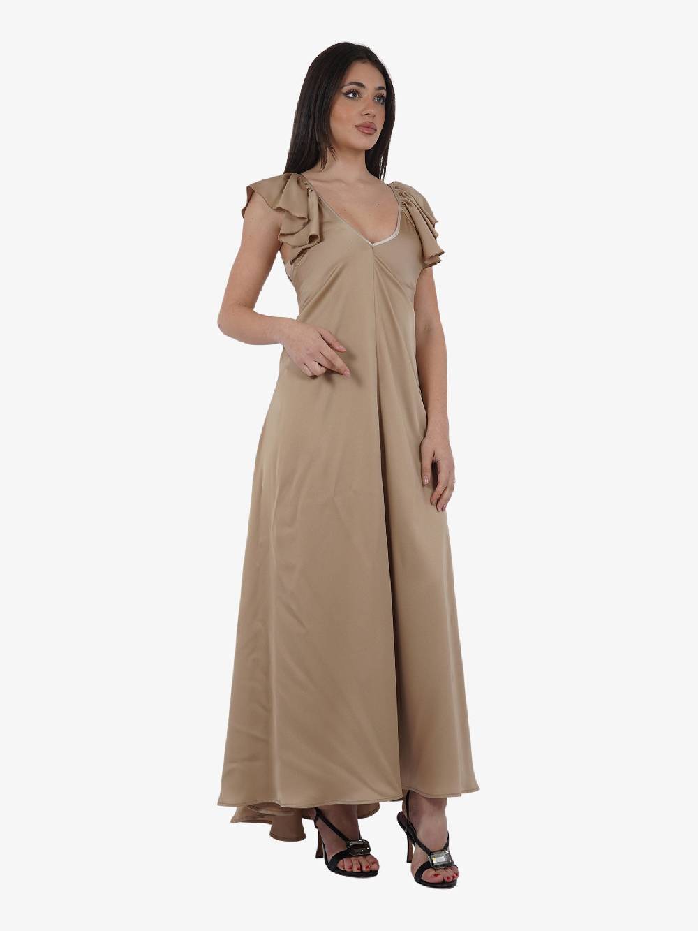 MERCI Abito Lungo ABM01 Donna Beige