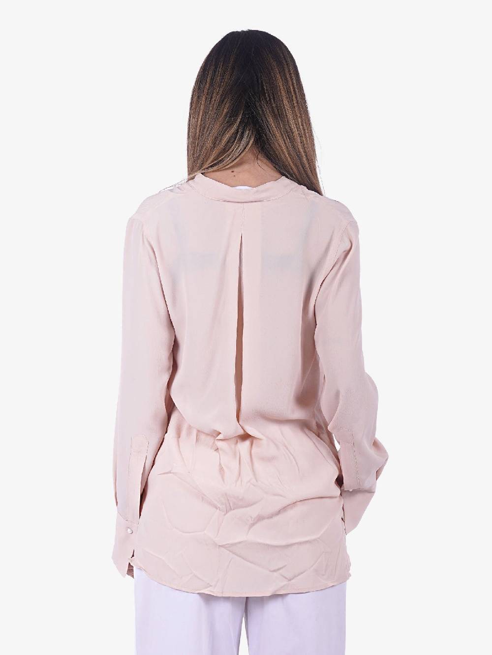 MERCI Blusa Donna Collo Alla Coreana Rosa